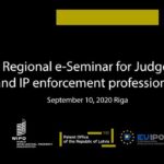 SEMINAR RAJONAL ONLINE PËR GJYTARË DHE ZBATUESIT E PRONËSISË INTELEKTUALE – 10 SHTATOR 2020